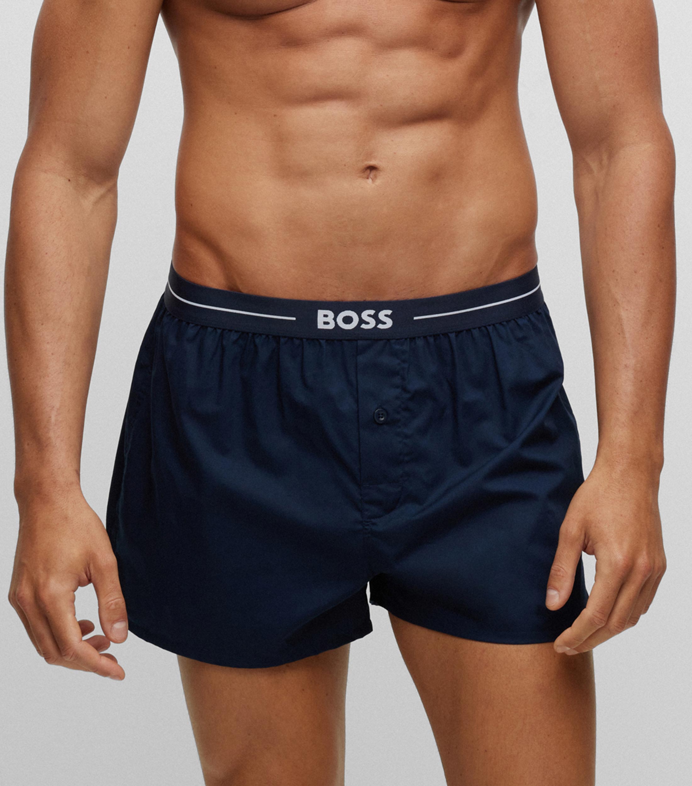 Set 2 shorts de pijama en algodón con logo en la cintura Hombre